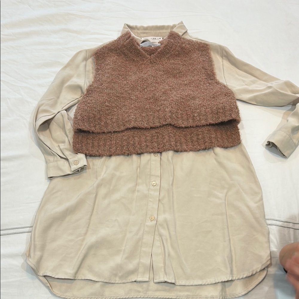 Zara Cozy Pink Knit Sweater